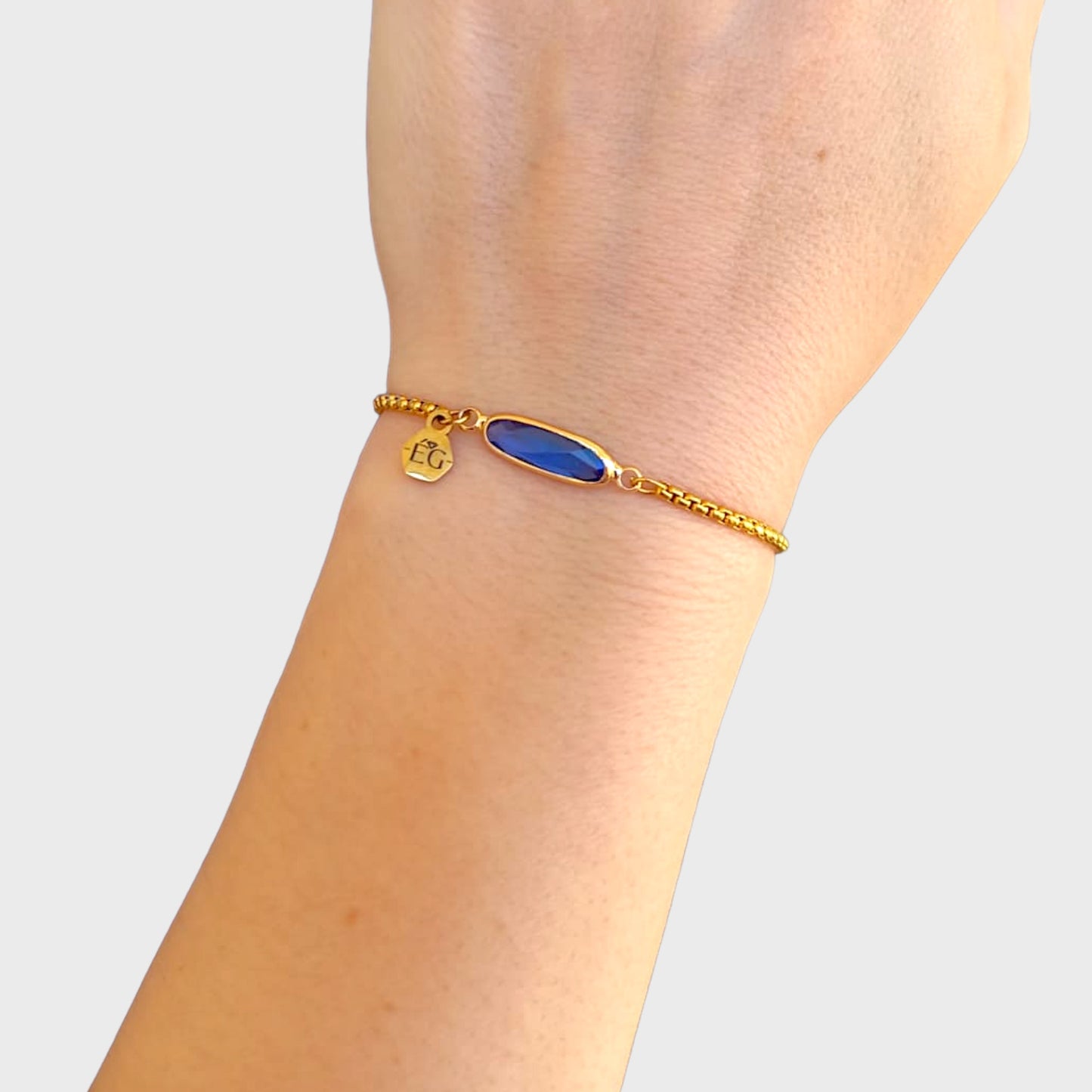Sapphire Baguette Adjustable Bracelet