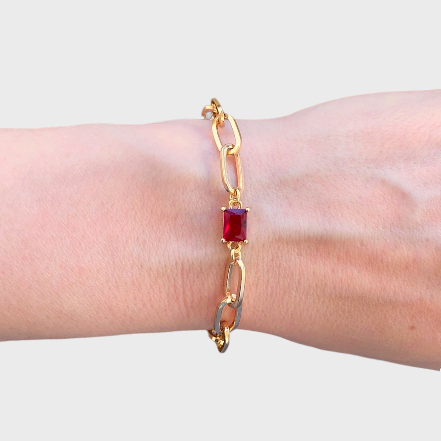 Garnet Gold Bracelet