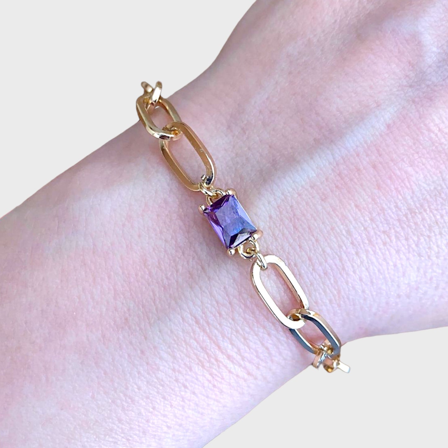 Amethyst Gold Bracelet