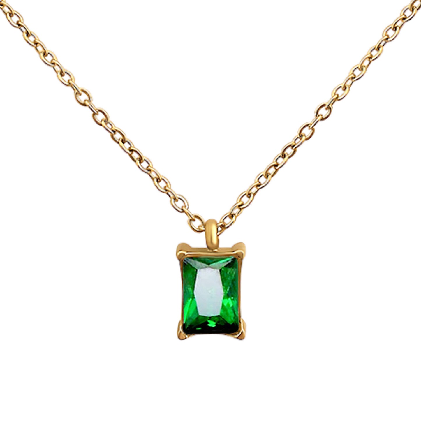 Emerald Gold Necklace