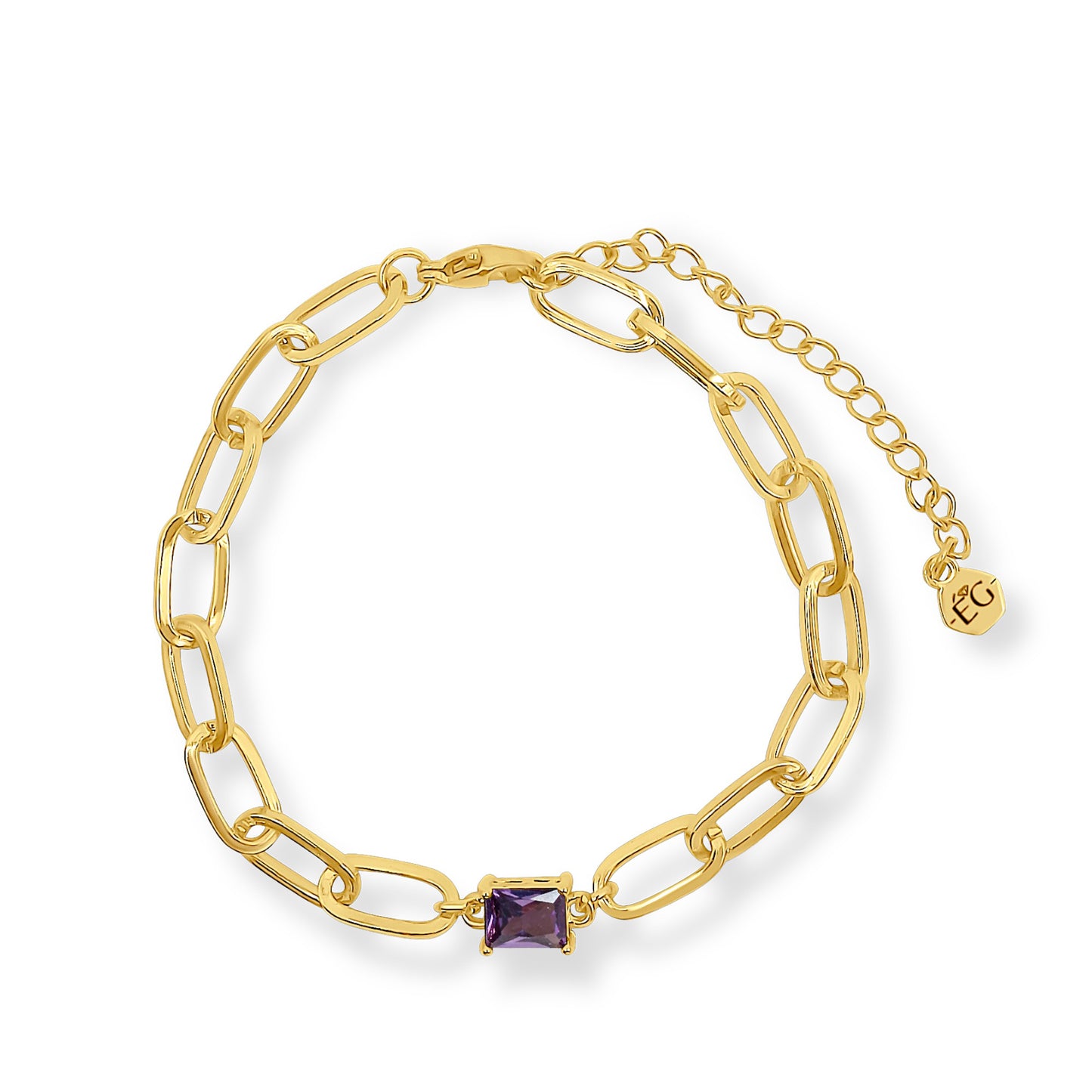 Amethyst Gold Bracelet