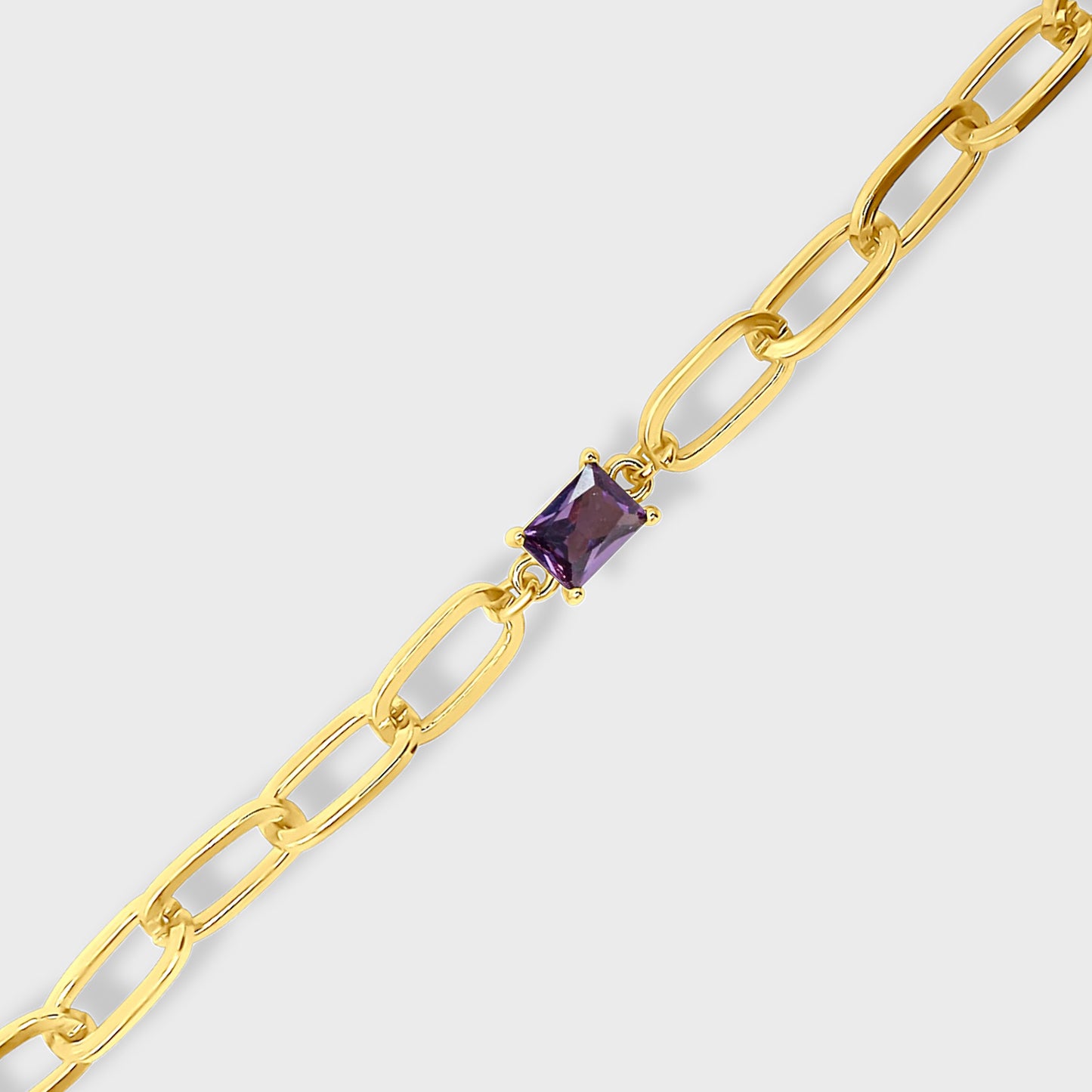 Amethyst Gold Bracelet