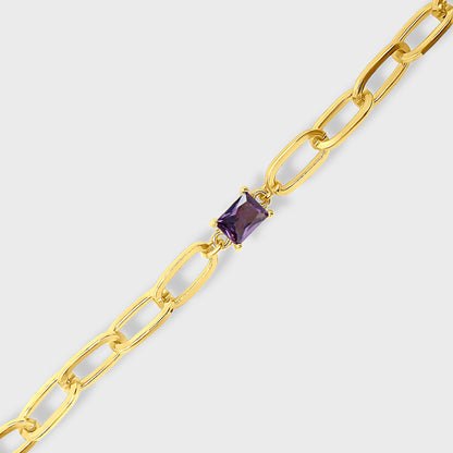 Amethyst Gold Bracelet