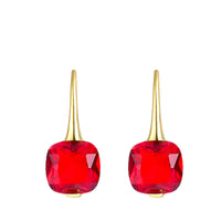 Garnet Gemstone Drop Earrings