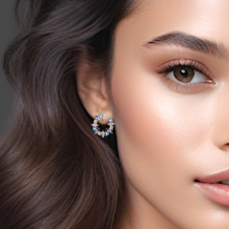 Alexandrite Flower Earrings