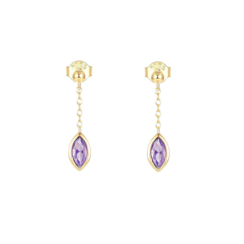 Alexandrite Gemstone Drop Earrings